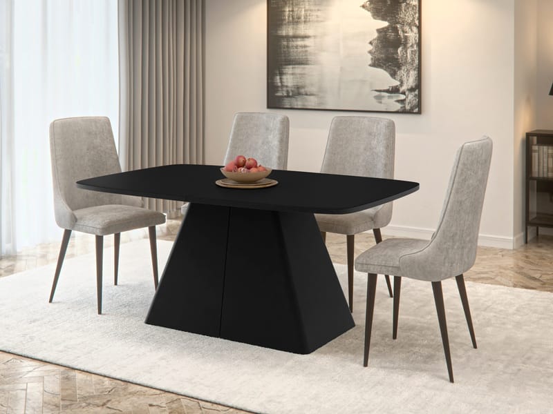 Novaj Matbord förlängningsbart 180-256 cm - Svart - Möbler - Bord & matgrupper - Matbord & köksbord