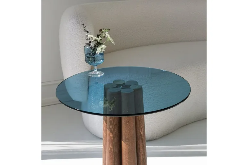 Novera Soffbord 50 cm - Valnöt/Blå - Möbler - Bord & matgrupper - Soffbord