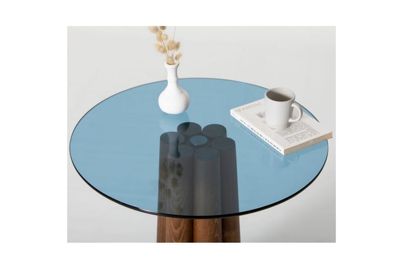 Novera Soffbord 50 cm - Valnöt/Blå - Möbler - Bord & matgrupper - Soffbord