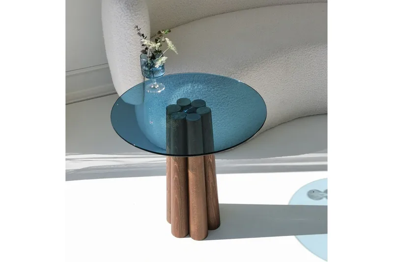 Novera Soffbord 50 cm - Valnöt/Blå - Möbler - Bord & matgrupper - Soffbord
