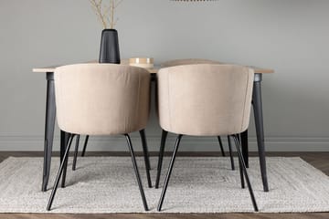 Ochovi Matbord 140 cm med 4 Berit Karmstol med Armstöd - Möbler - Bord & matgrupper - Matgrupper