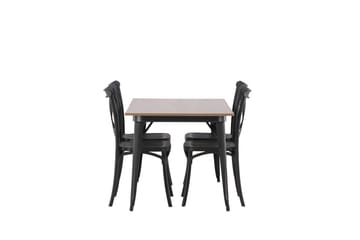Ochovi Matgrupp  140 cm Rektangulär med 4 Crosett stolar - Svart - Möbler - Bord & matgrupper - Matgrupper