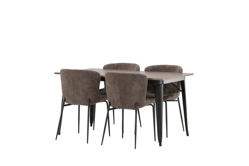 Ochovi Matgrupp  140 cm Rektangulär med 4 Manjetor stolar - Beige - Möbler - Bord & matgrupper - Matgrupper