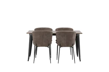 Ochovi Matgrupp  140 cm Rektangulär med 4 Manjetor stolar - Beige - Möbler - Bord & matgrupper - Matgrupper