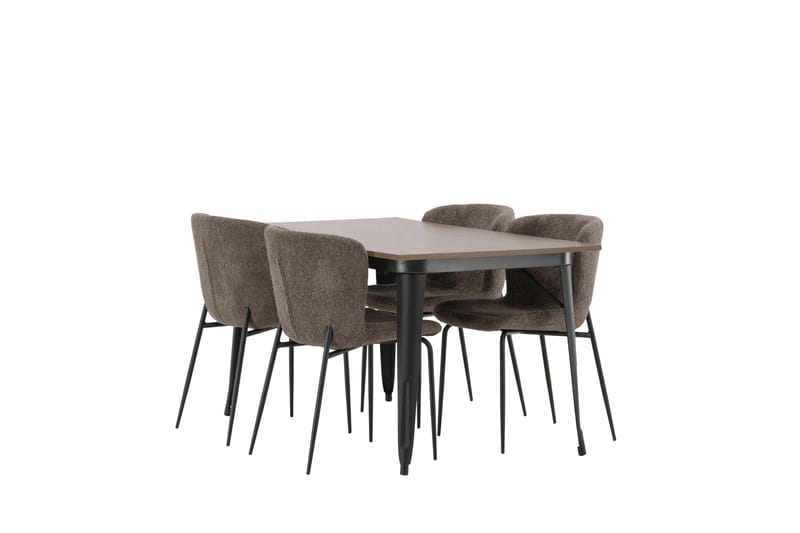 Ochovi Matgrupp  140 cm Rektangulär med 4 Manjetor stolar - Beige - Möbler - Bord & matgrupper - Matgrupper