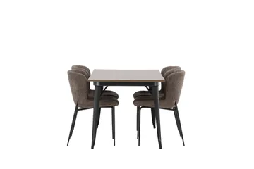 Ochovi Matgrupp  140 cm Rektangulär med 4 Manjetor stolar - Beige - Möbler - Bord & matgrupper - Matgrupper