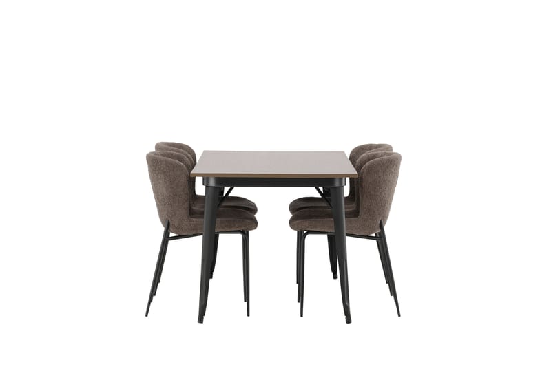 Ochovi Matgrupp  140 cm Rektangulär med 4 Manjetor stolar - Beige - Möbler - Bord & matgrupper - Matgrupper
