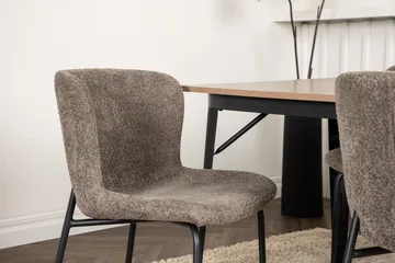 Ochovi Matgrupp  140 cm Rektangulär med 4 Manjetor stolar - Beige - Möbler - Bord & matgrupper - Matgrupper