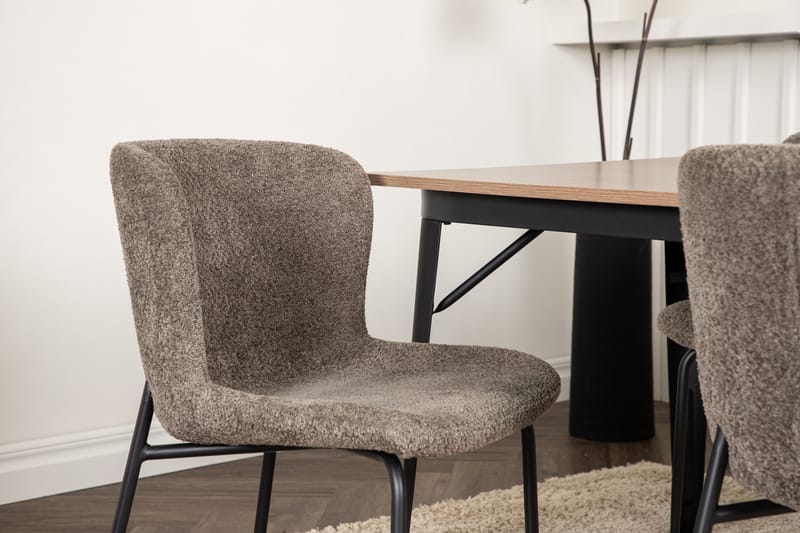 Ochovi Matgrupp  140 cm Rektangulär med 4 Manjetor stolar - Beige - Möbler - Bord & matgrupper - Matgrupper