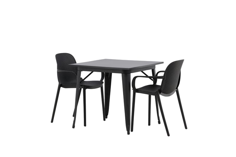 Ochovi Matgrupp  80 cm Rektangulär med 2 Baltio stolar - Svart - Möbler - Bord & matgrupper - Matgrupper