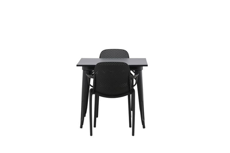 Ochovi Matgrupp  80 cm Rektangulär med 2 Baltio stolar - Svart - Möbler - Bord & matgrupper - Matgrupper