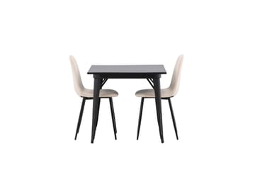 Ochovi Matgrupp  80 cm Rektangulär med 2 Bennie stolar - Beige - Möbler - Bord & matgrupper - Matgrupper