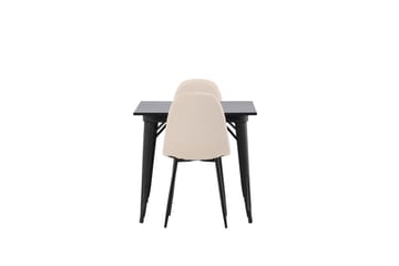 Ochovi Matgrupp  80 cm Rektangulär med 2 Bennie stolar - Beige - Möbler - Bord & matgrupper - Matgrupper