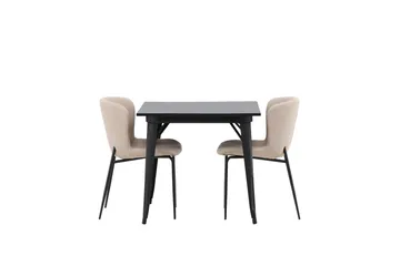 Ochovi Matgrupp  80 cm Rektangulär med 2 Manjetor stolar - Beige - Möbler - Bord & matgrupper - Matgrupper