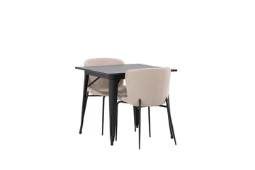 Ochovi Matgrupp  80 cm Rektangulär med 2 Manjetor stolar - Beige - Möbler - Bord & matgrupper - Matgrupper