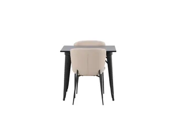 Ochovi Matgrupp  80 cm Rektangulär med 2 Manjetor stolar - Beige - Möbler - Bord & matgrupper - Matgrupper