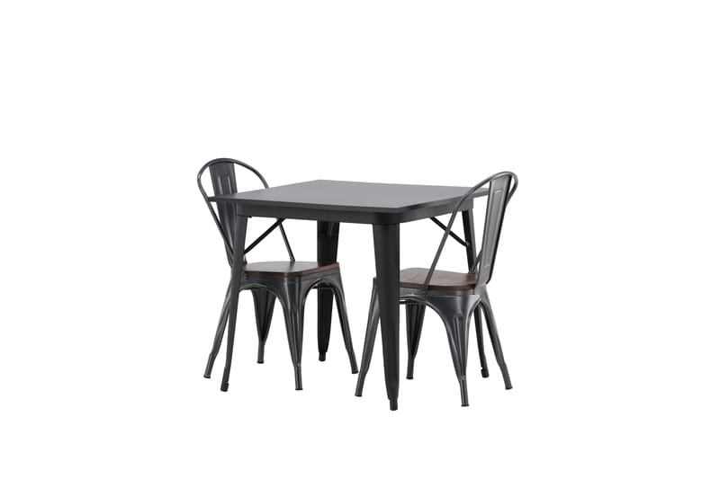 Ochovi Matgrupp  80 cm Rektangulär med 2 Ochovi stolar - Mörkgrå - Möbler - Bord & matgrupper - Matgrupper