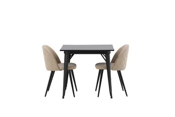 Ochovi Matgrupp  80 cm Rektangulär med 2 Sedavi stolar - Beige - Möbler - Bord & matgrupper - Matgrupper