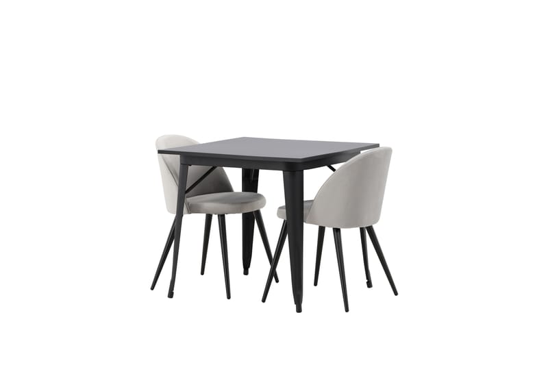 Ochovi Matgrupp  80 cm Rektangulär med 2 Sedavi stolar - Svart - Möbler - Bord & matgrupper - Matgrupper