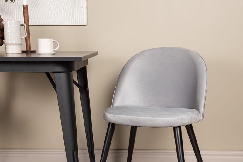 Ochovi Matgrupp  80 cm Rektangulär med 2 Sedavi stolar - Svart - Möbler - Bord & matgrupper - Matgrupper