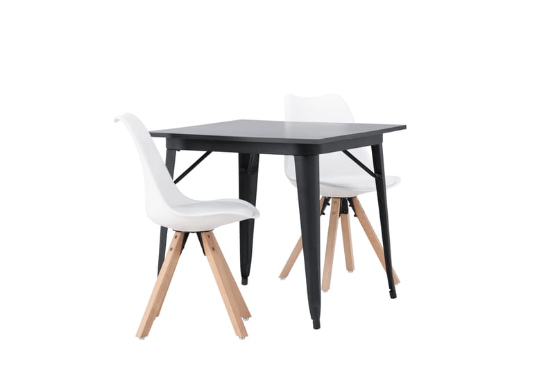 Ochovi Matgrupp  80 cm Rektangulär med 2 Zeno stolar - Svart - Möbler - Bord & matgrupper - Matgrupper