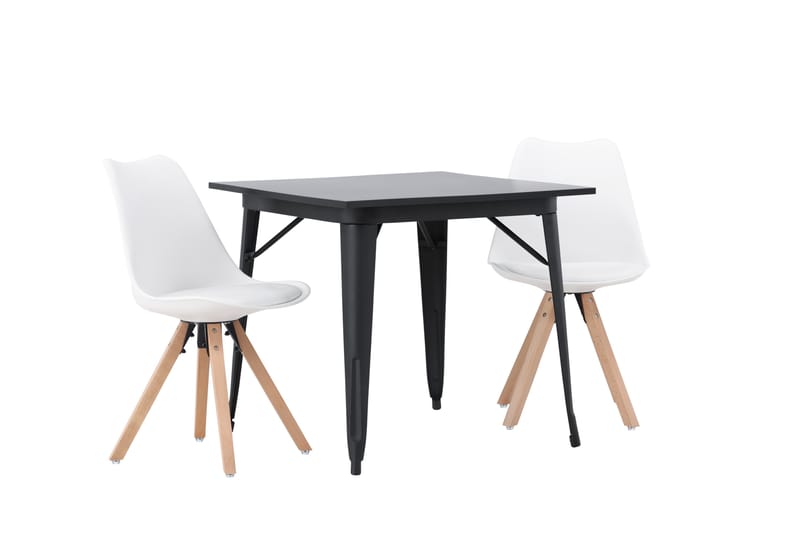Ochovi Matgrupp  80 cm Rektangulär med 2 Zeno stolar - Svart - Möbler - Bord & matgrupper - Matgrupper