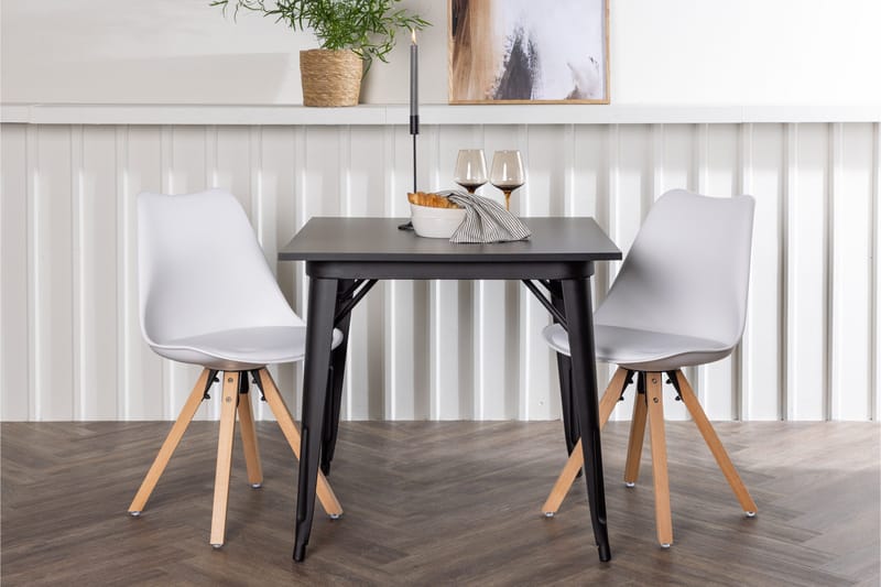 Ochovi Matgrupp  80 cm Rektangulär med 2 Zeno stolar - Svart - Möbler - Bord & matgrupper - Matgrupper