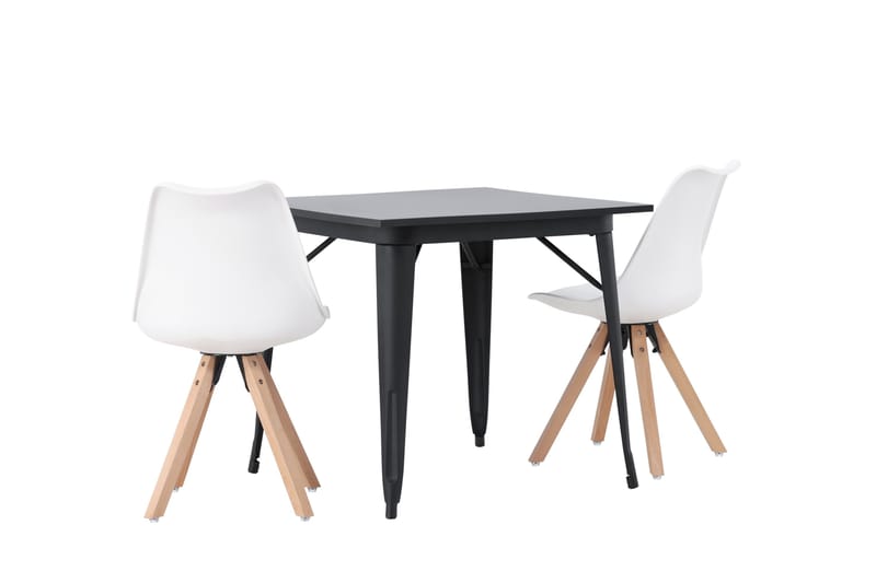 Ochovi Matgrupp  80 cm Rektangulär med 2 Zeno stolar - Svart - Möbler - Bord & matgrupper - Matgrupper