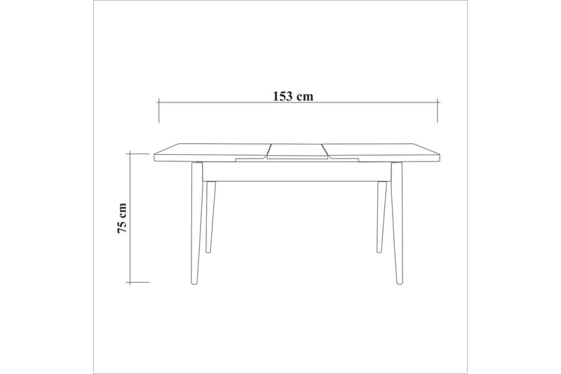 Oliver Matbord 120x75 cm Svart - Hanah Home - Matbord & köksbord