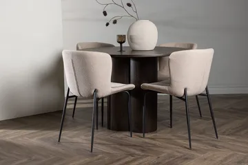 Mörkt trä/Beige/Svart - Mocca, grå, svart, beige