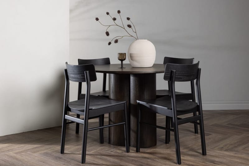 Olivero Matbord 110 cm Runt med 4 Montros Matstol