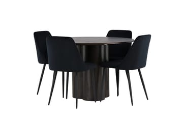 Olivero Matbord 110 cm Runt med 4 Night Matstol - Möbler - Bord & matgrupper - Matgrupper