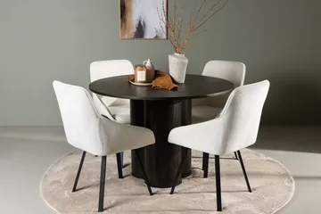 Brun - Beige, vitputsad
