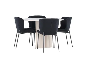 Olivia Matbord 110 cm med 4 Modesto Matstol - Möbler - Bord & matgrupper - Matgrupper