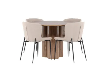 Olivia Matbord 110 cm med 4 Modesto Matstol - Möbler - Bord & matgrupper - Matgrupper