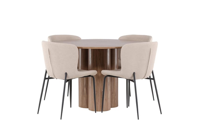 Olivia Matbord 110 cm med 4 Modesto Matstol - Möbler - Bord & matgrupper - Matgrupper
