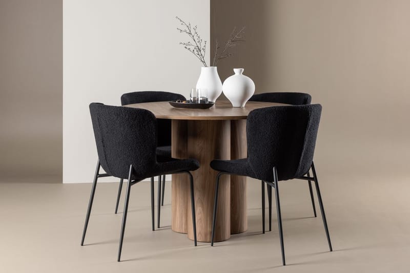 Olivia Matbord 110 cm med 4 Modesto Matstol