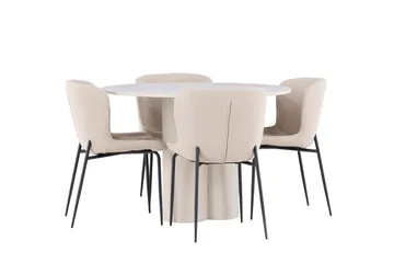Olivia Matbord 110 cm med 4 Modesto Matstol - Möbler - Bord & matgrupper - Matgrupper