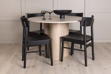 Olivia Matbord 110 cm Runt med 4 Montros Matstol - Möbler - Bord & matgrupper - Matgrupper
