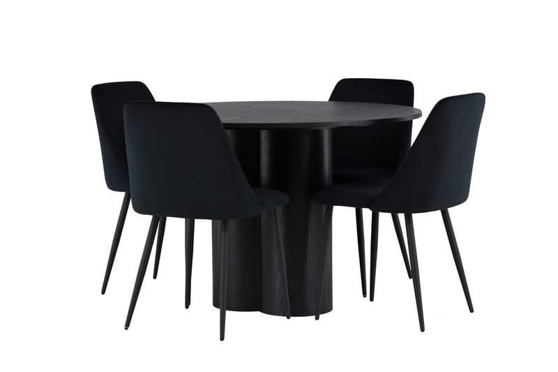 Olivia Matbord 110 cm Runt med 4 Night Matstol - Möbler - Bord & matgrupper - Matgrupper