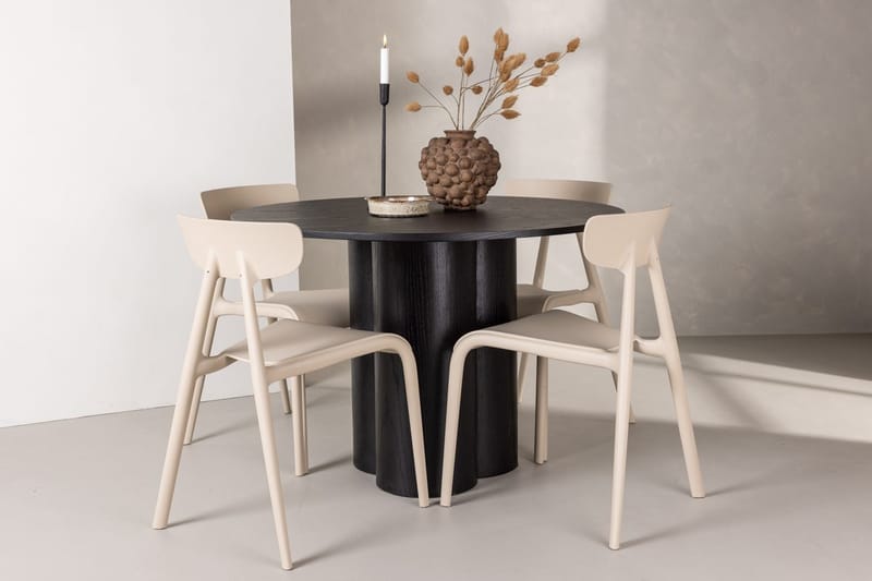Olivia Matbord 110 cm Runt med 4 Ursholmen Matstol