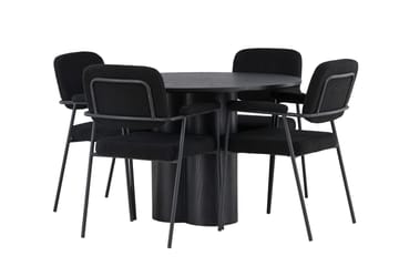 Olivia Matbord 110 cm Runt med 4 Yesterday Matstol - Möbler - Bord & matgrupper - Matgrupper