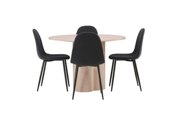 Olivia Matbord 110 cm Runt med 4 Polar Matstol - Möbler - Bord & matgrupper - Matgrupper