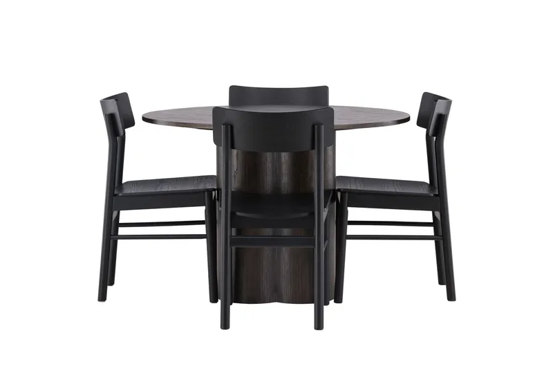 Olivia Matgrupp + 4 stolar - Mocca - Möbler - Bord & matgrupper - Matgrupper