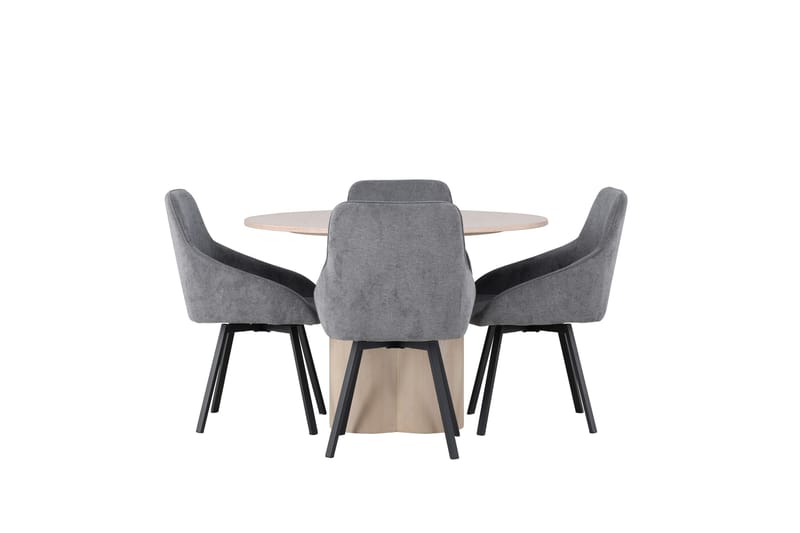 Olivia Matgrupp 110 cm Rund med 4 Rosie stolar, Whitewash