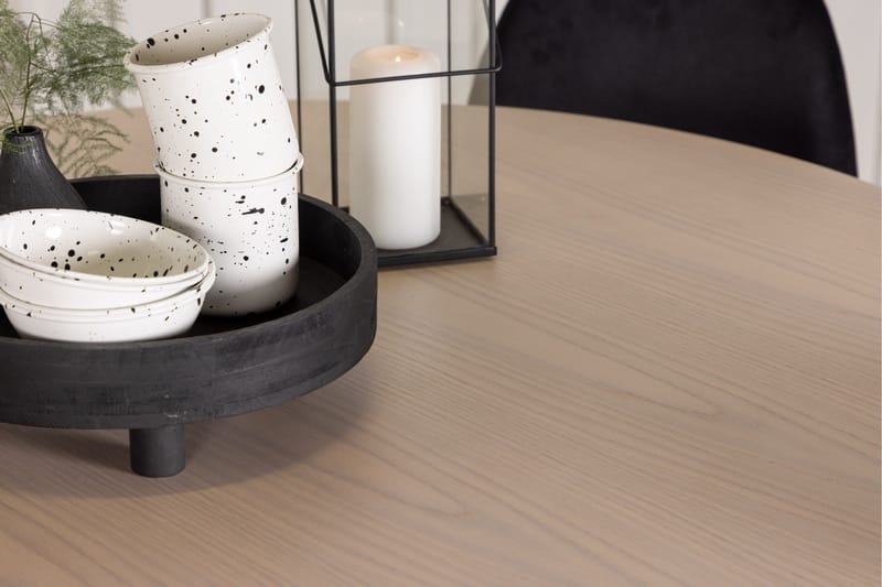 Olivia Matgrupp 110 cm Rund med 4 Polar stolar - Whitewash - Möbler - Bord & matgrupper - Matgrupper