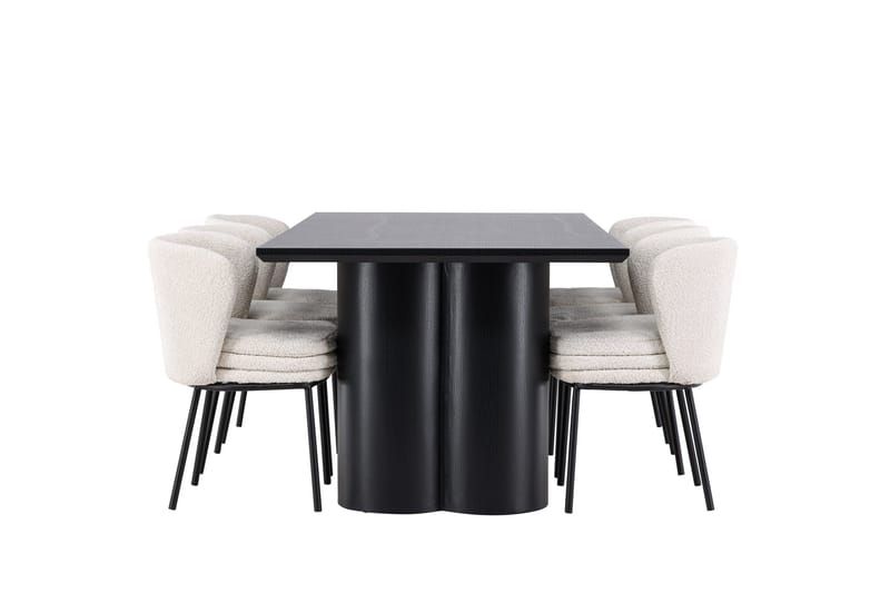 Olivia Matgrupp 210 cm Rektangulär med 6 Agnes stolar - Möbler - Bord & matgrupper - Matgrupper