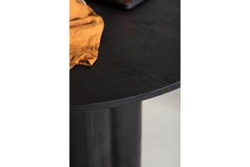 Olivia Runt Matbord 110 cm med Träutseende - Svart - Möbler - Bord & matgrupper - Matbord & köksbord