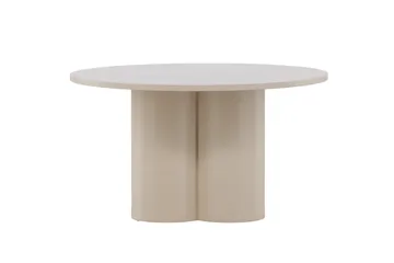 Olivia Soffbord 80 cm Runt i Målat Trä - Beige - Möbler - Bord & matgrupper - Soffbord