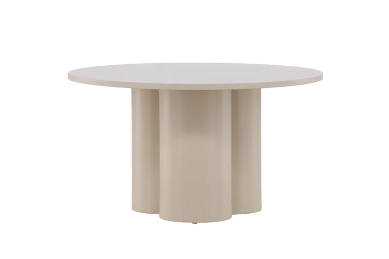 Olivia Soffbord 80 cm Runt i Målat Trä, Beige
